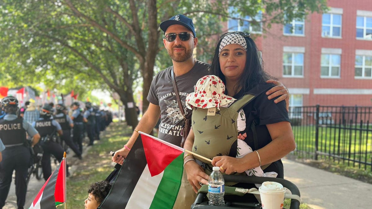 Protesters hit Chicago streets over Gaza at Democratic National Convention