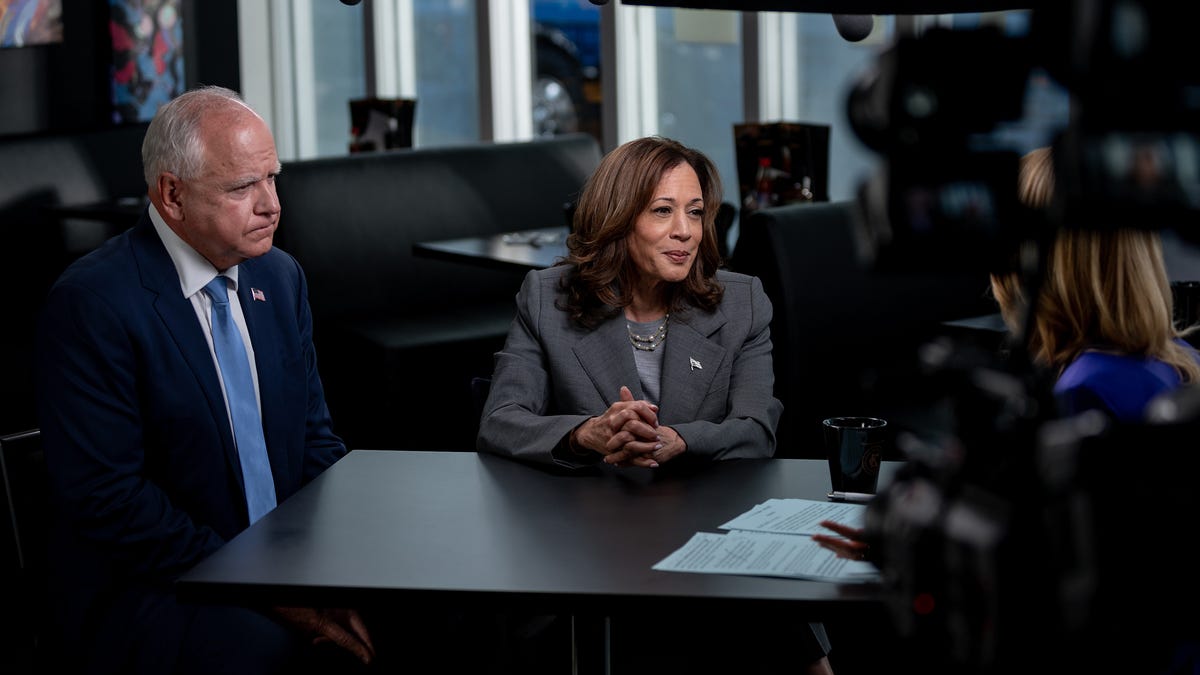 Kamala Harris addresses flip-flopping, takes on Trump in CNN interview with Walz