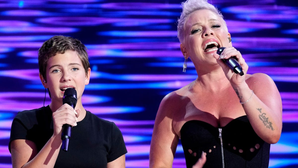 Pink joined by daughter Willow in moving acoustic performance at DNC