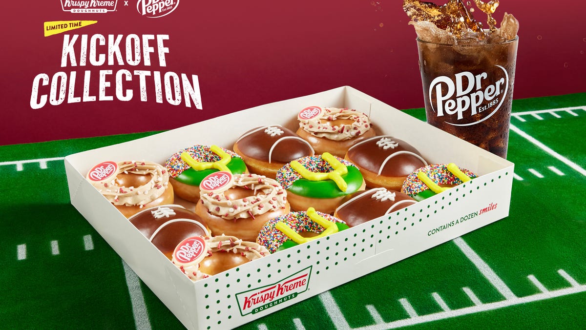 Krispy Kreme, Dr Pepper collaborate on new doughnut collection to kick off football season