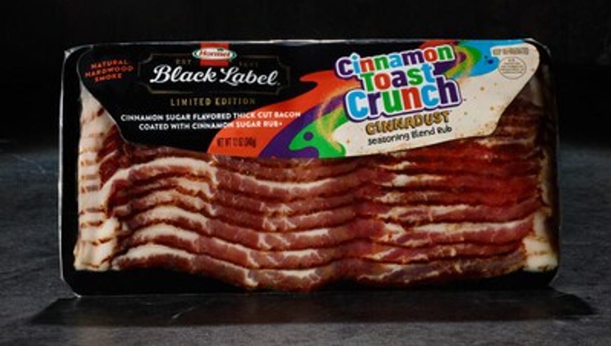 Cinnamon Toast Crunch collabs with Hormel’s Black Label in sweet and salty bacon launch