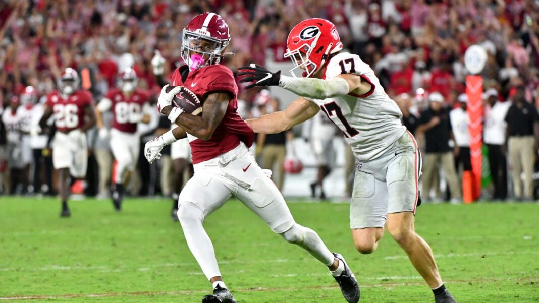 Alabama football’s freshman receiver Ryan Williams is only 17, but was old enough to take down Georgia