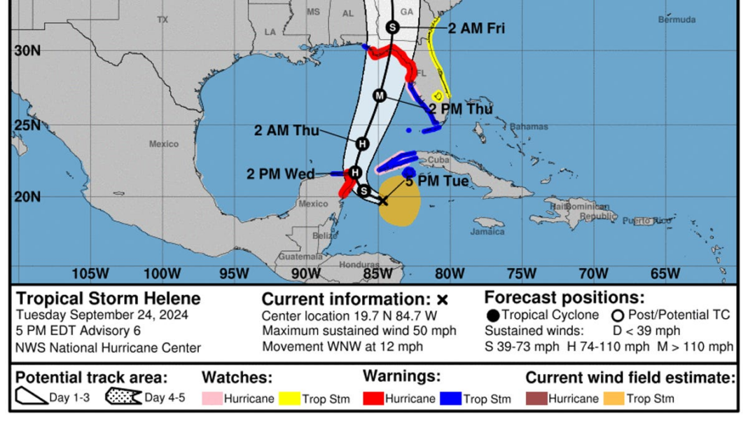 Hurricane Helene: Tracking impact of major hurricane on college football