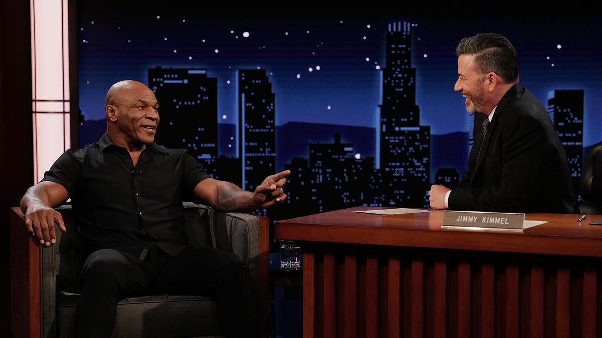 Jimmy Kimmel shows concern (jokingly?) as Mike Tyson details training regimen