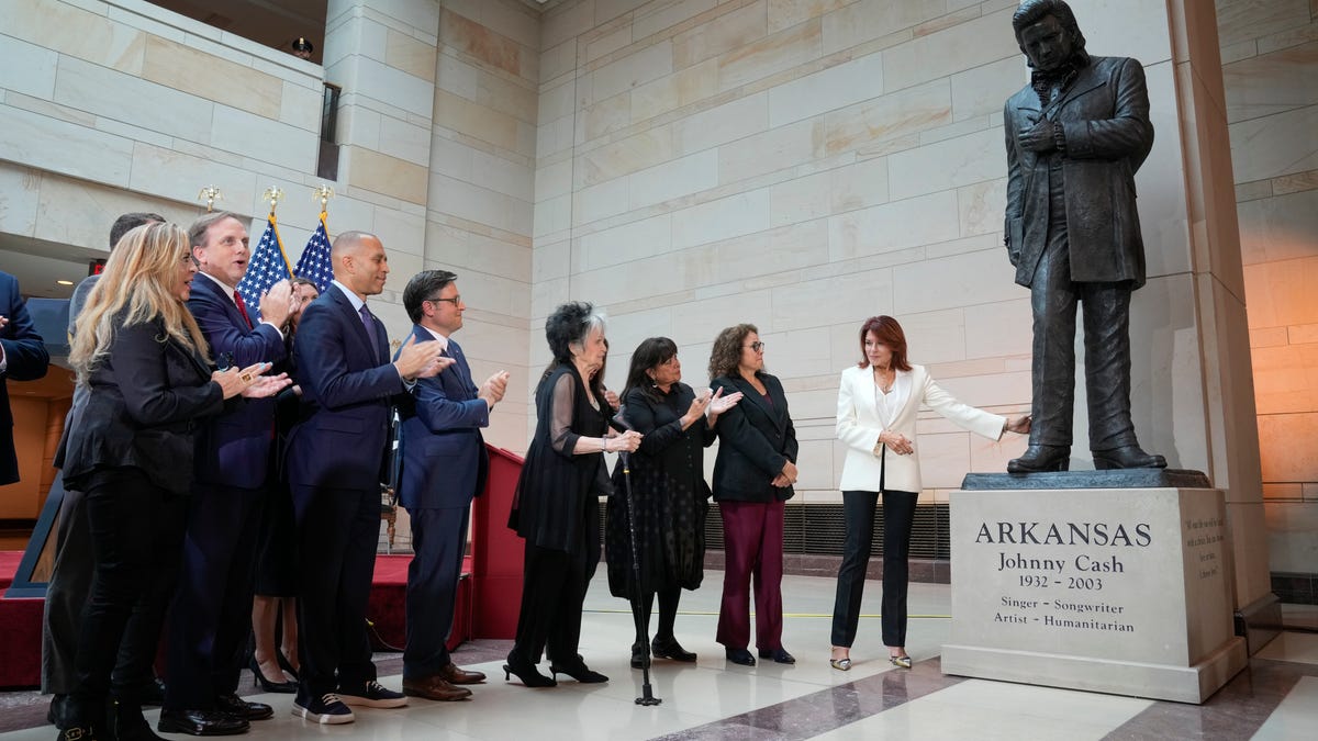 Johnny Cash becomes first musician honored with statue inside US Capitol