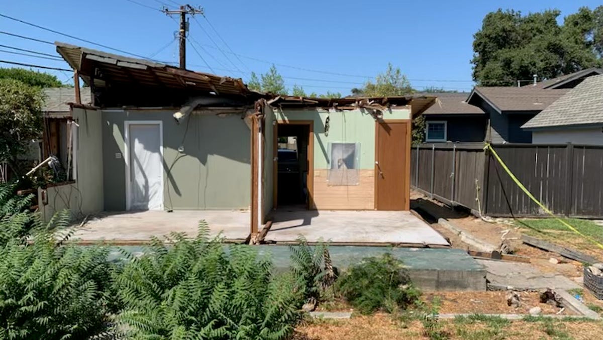 Half of Southern California home on sale for ‘half a million’ after being hit by pine tree