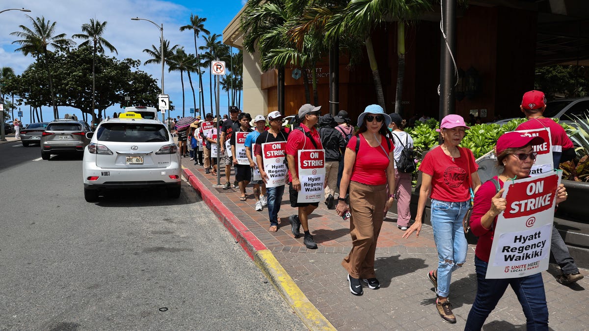 Around 10,000 US hotel workers strike over Labor Day weekend as contract talks break down