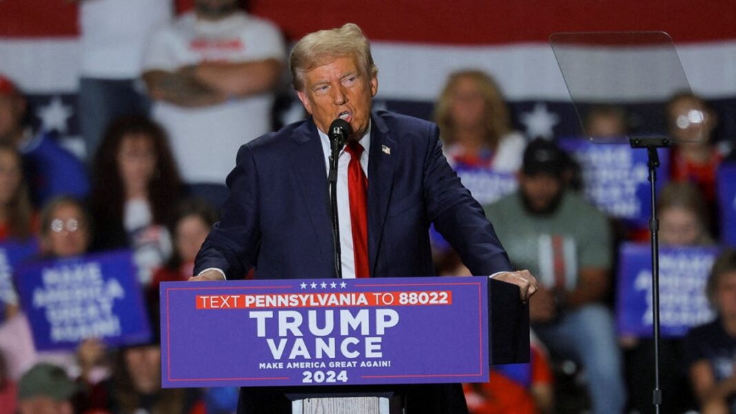 Donald Trump falsely calls Kamala Harris, Joe Biden ‘mentally impaired’ again, ramping up attacks