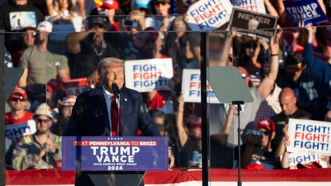 ‘I will never yield’: Trump delivers defiant speech at site of his attempted assassination