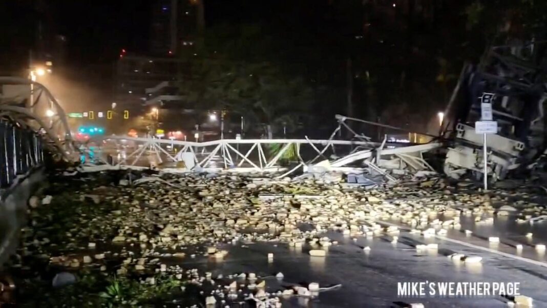 Crane collapses into building where Tampa Bay Times is located: Watch damage from Milton