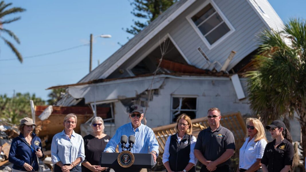 Joe Biden returns to a beleaguered Florida to survey Hurricane Milton damage in Tampa area