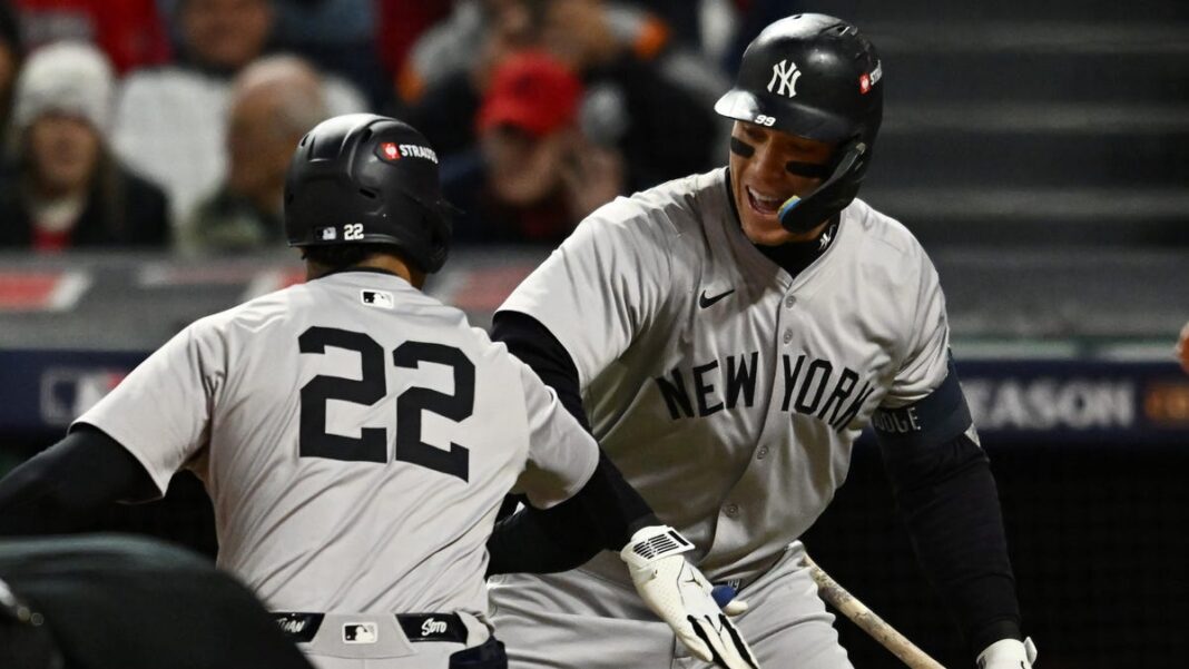 Yankees one win from World Series after grueling Game 4 vs. Guardians: Highlights