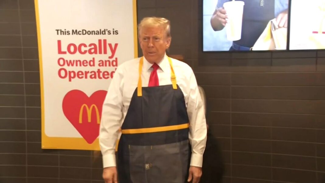 Opinion: Want fries with those lies? Trump campaign hijacks McDonald’s in anti-Harris stunt.