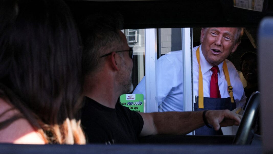 Trump’s McDonald’s visit sets off social media: See photos, video, reactions