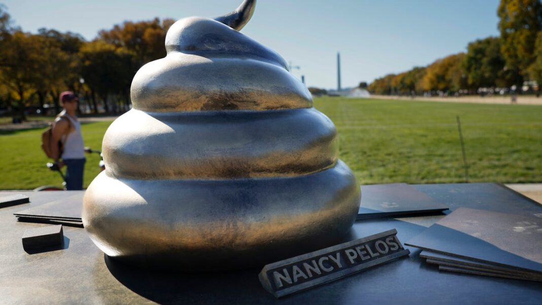 Satirical poop statue gets permit on National Mall, drawing viewers