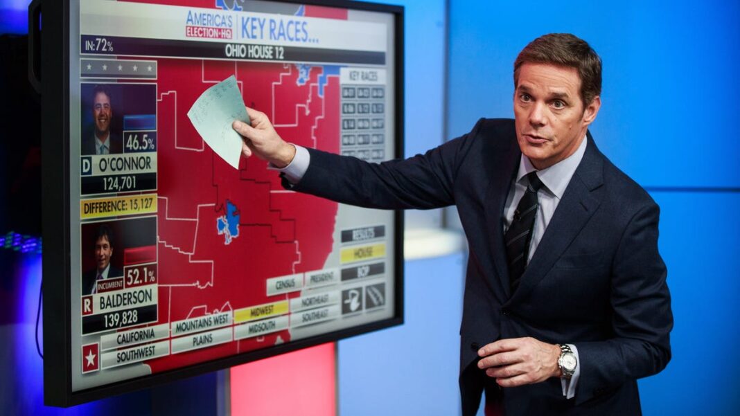 Overseer of the ‘Bill-board’, Fox’s Bill Hemmer says Election Night runs on adrenaline – and 1 am pizza