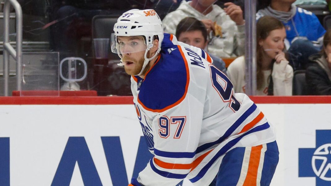 Oilers star Connor McDavid injured on first shift of loss to Blue Jackets