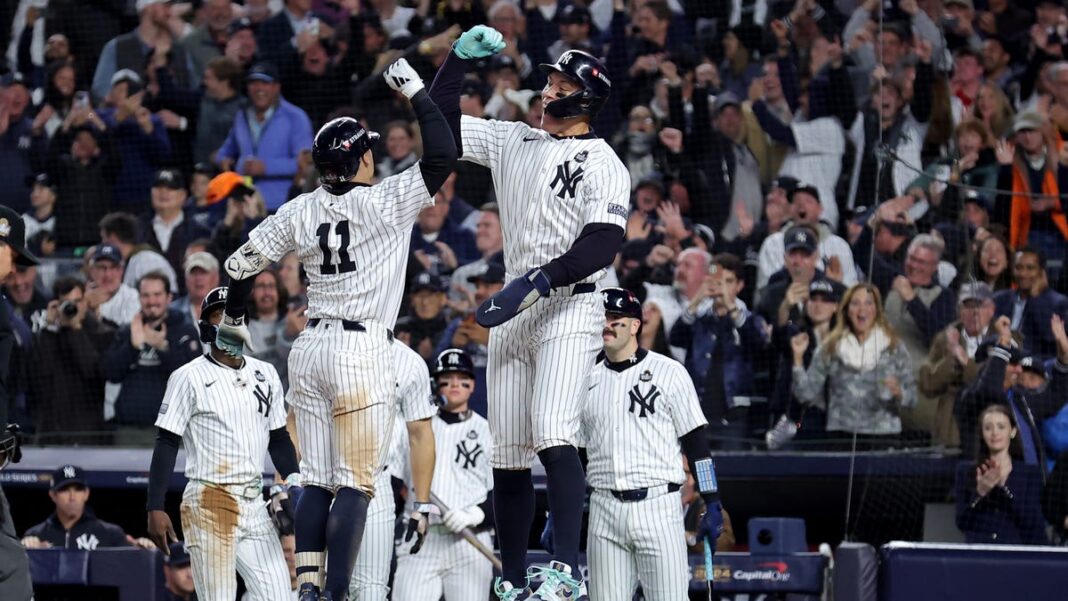 Anthony Volpe’s grand slam saves Yankees’ season in Game 4 of World Series vs. Dodgers