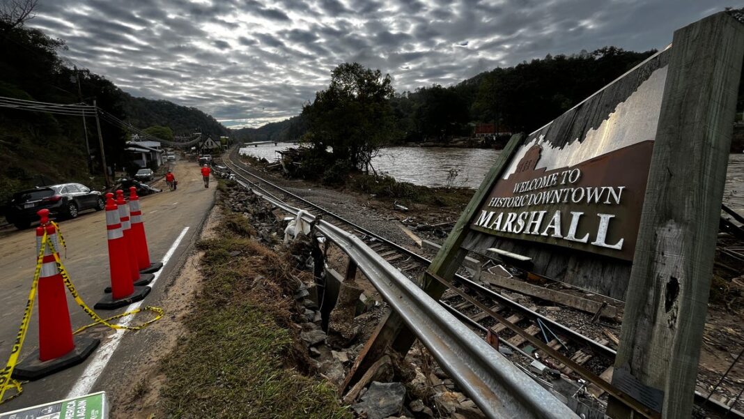 On the waterfront of Helene’s destruction: North Carolina town tries to stay afloat