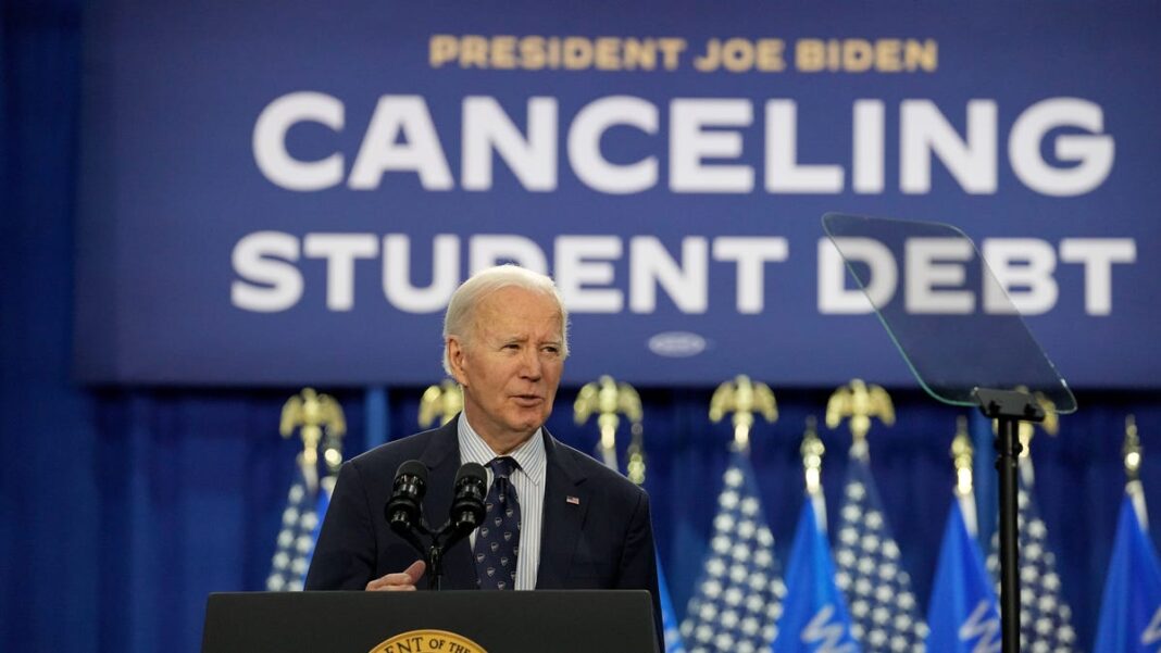 Biden touts student debt relief milestone as election and court battles loom