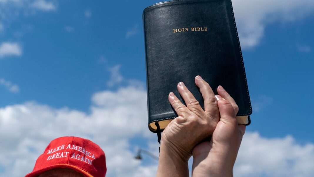 ‘God Bless the USA Bible’, reportedly made in China, has become synonymous with Trump