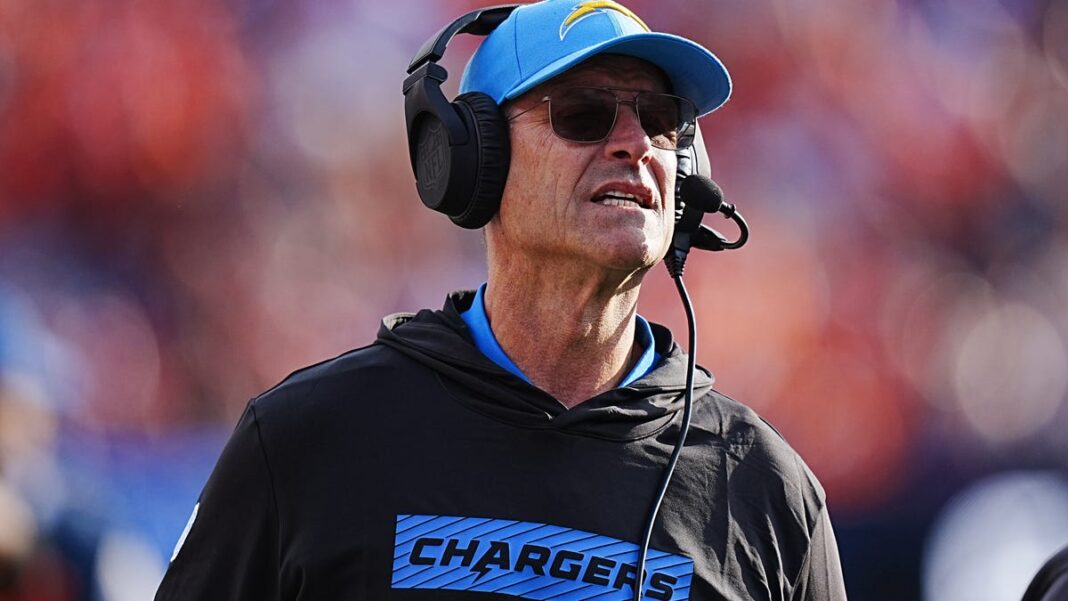 Chargers coach Jim Harbaugh shares update on heart condition