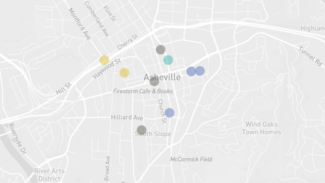 Need help in Asheville, NC after Helene? Mapping locations of water, food, shelter, WiFi