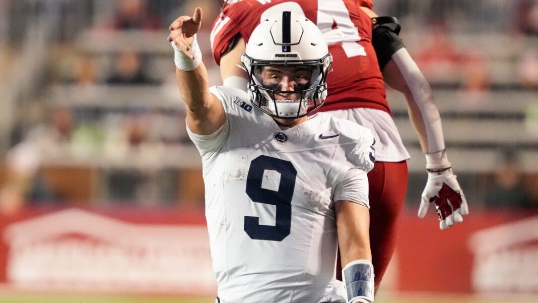 Four Downs: Penn State has quarterback worries for Ohio State with Drew Allar injury in Wisconsin win