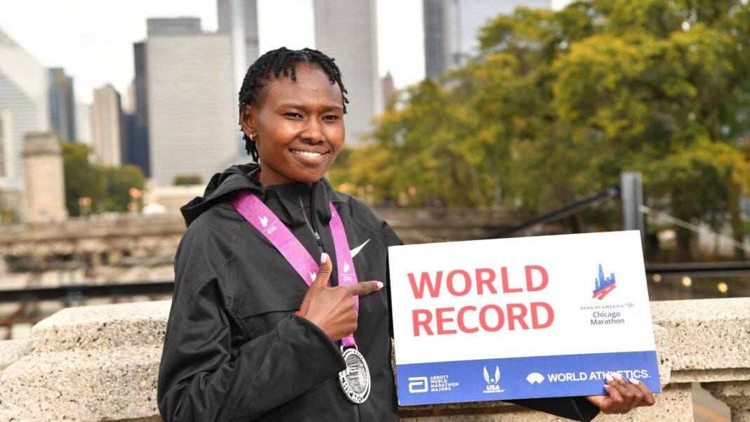 Ruth Chepngetich smashes woman’s world record at Chicago Marathon