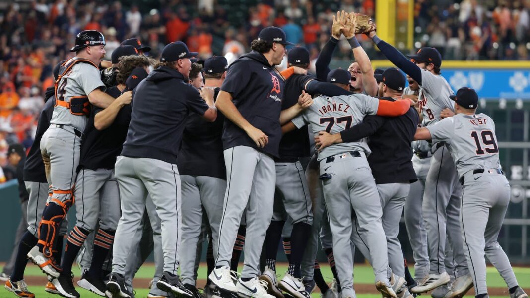 Tigers rally to sweep Astros in wild-card series, end Houston’s seven-year ALCS streak