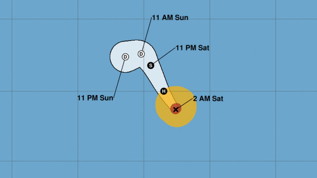 Hurricane Kristy tracker: See path of Category 1 storm as it continues to weaken