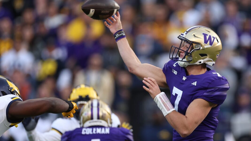 Washington fans storms the field after getting revenge against No. 10 Michigan