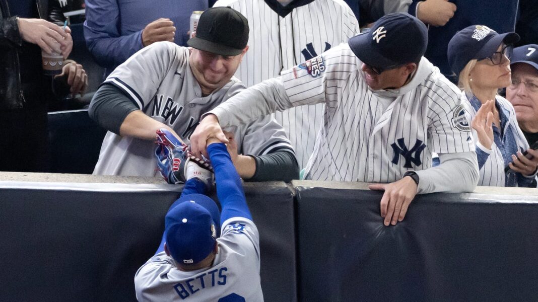 Yankees fans banned from Game 5 after ‘egregious’ Mookie Betts incident