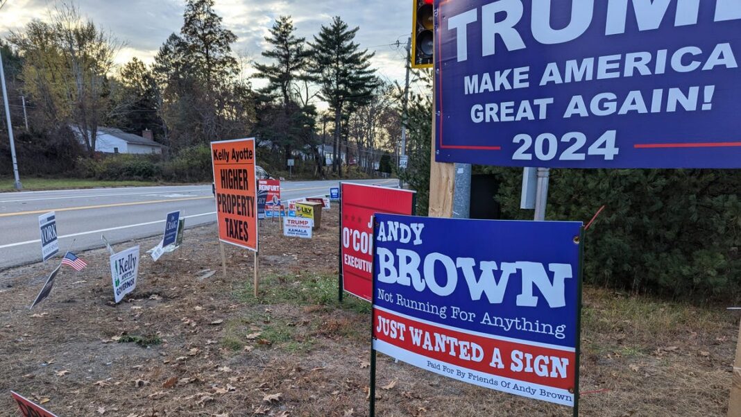 Sign of the times in front yard political wars: A campaign to make America laugh again