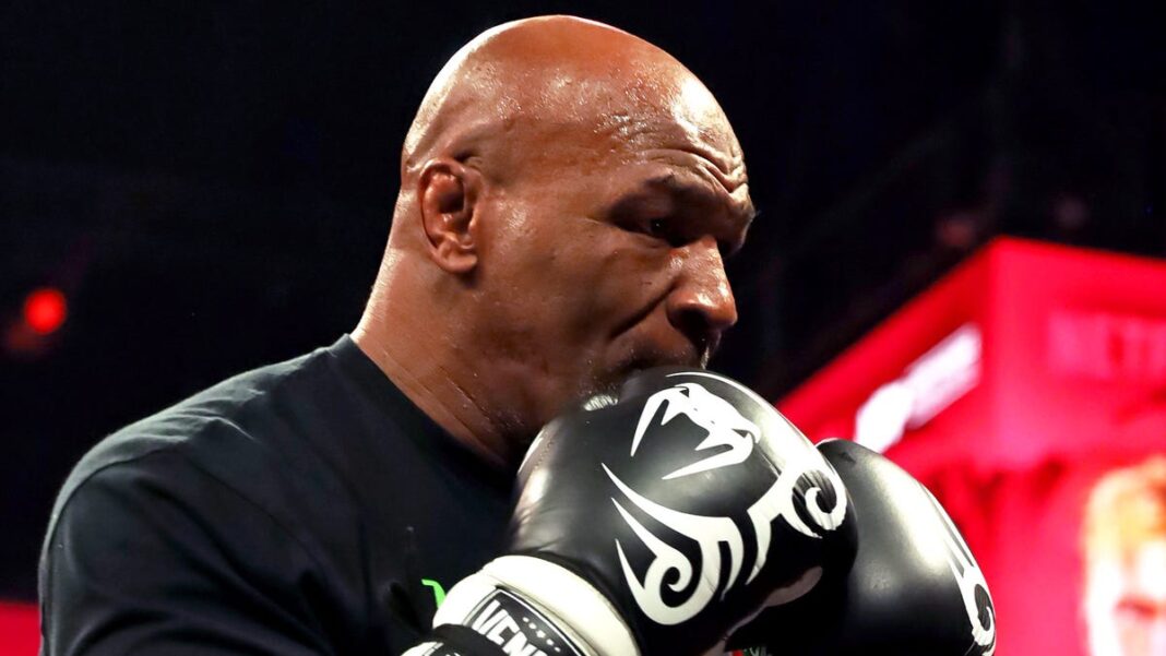 Mike Tyson impresses crowd during workout ahead of Jake Paul fight