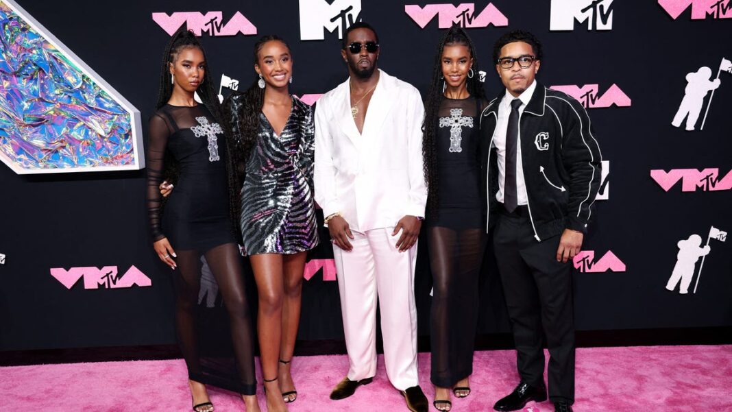 Sean ‘Diddy’ Combs thanks his children for their support as they sing ‘Happy Birthday’