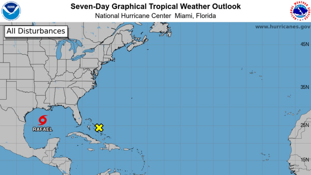 Tropical Storm Rafael weakens, ‘meanders’ in Gulf of Mexico: See storm tracker