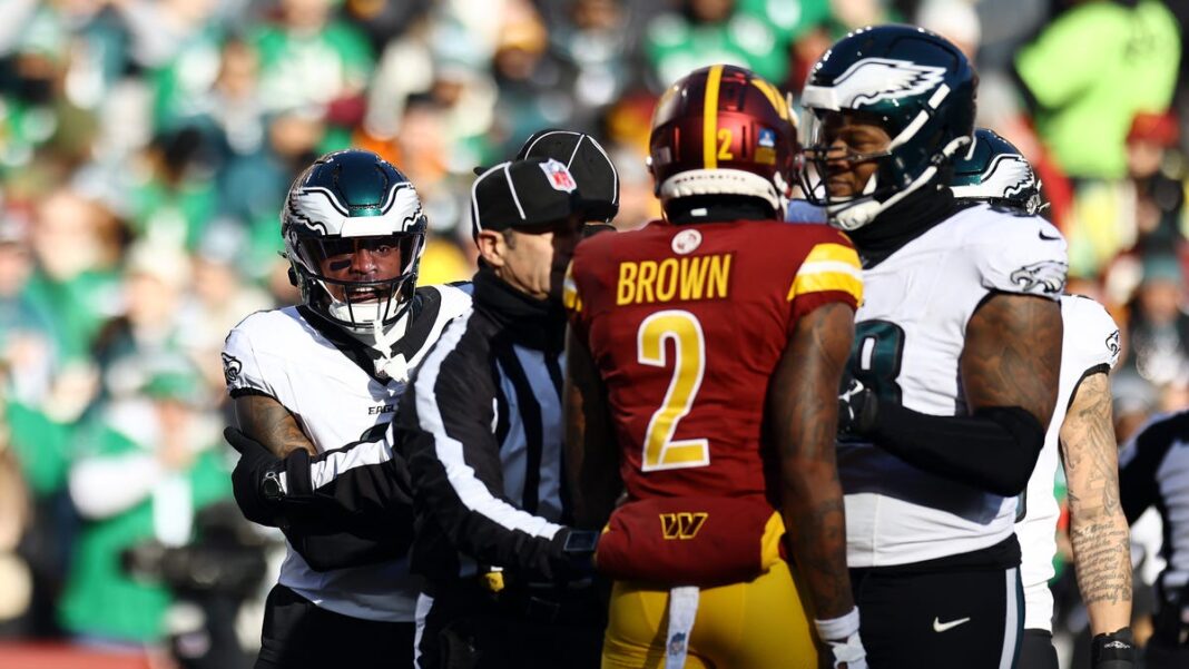 Eagles’ C.J. Gardner-Johnson flips off crowd after being ejected for second conduct penalty