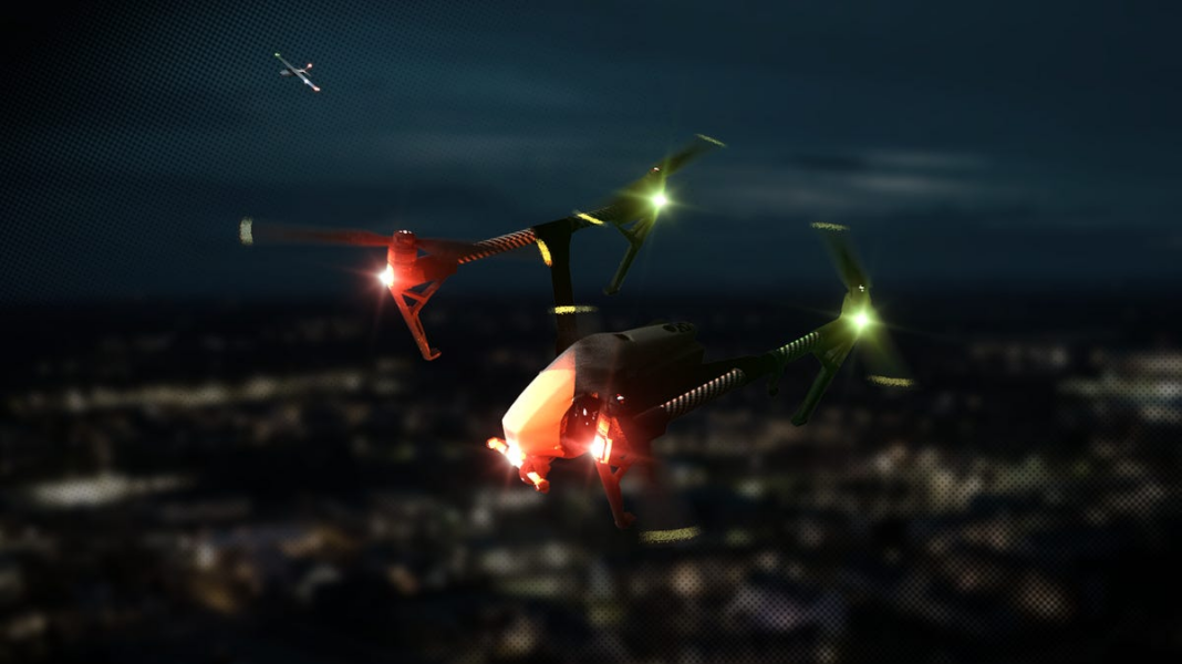 Are those drone or aircraft lights in the night sky? Graphics explain the difference