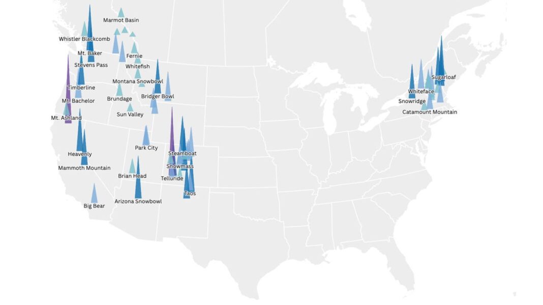 Here’s where the largest snowfall will happen this week at ski resorts