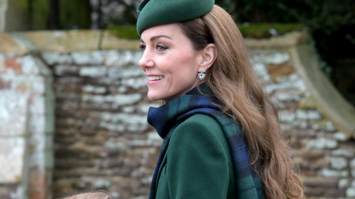 Princess Kate all smiles at Sandringham on Christmas morning