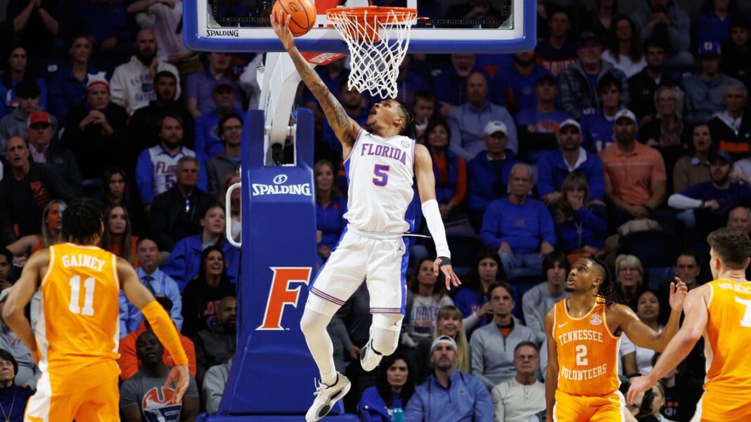 No. 8 Florida blows out No. 1 Tennessee, last remaining unbeaten team in men’s basketball