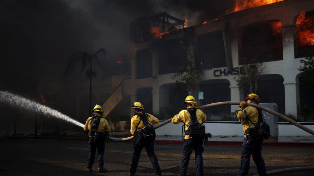 How contained are the wildfires scorching the Los Angeles area?