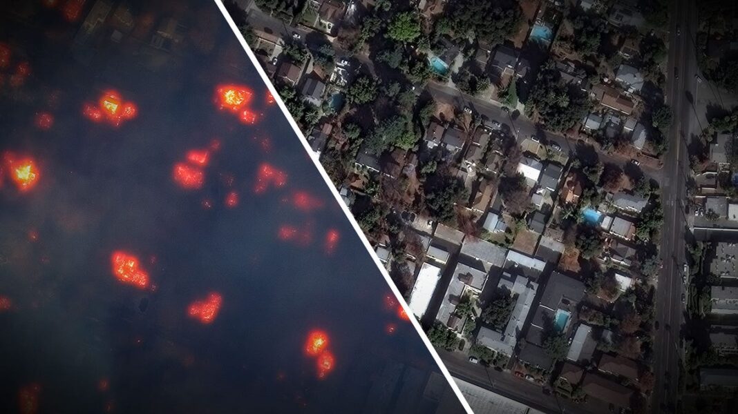 Before and after images reveal destruction of the Los Angeles fires