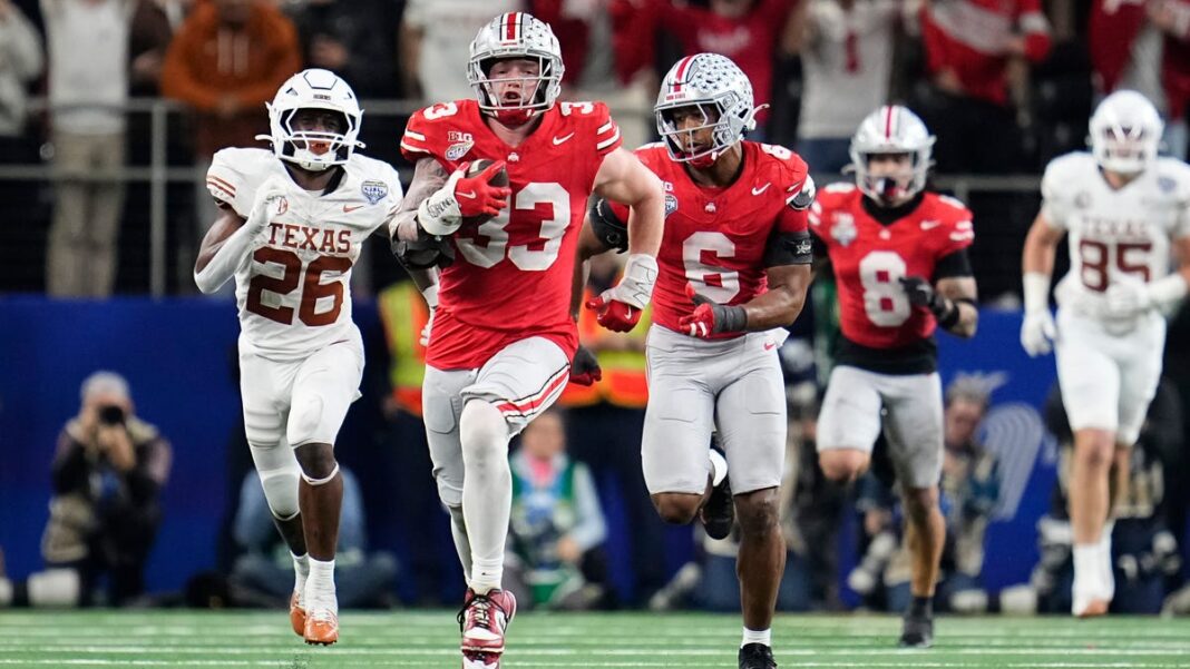 Ohio State’s Jack Sawyer comes up with scoop-and-score touchdown in Cotton Bowl vs Texas