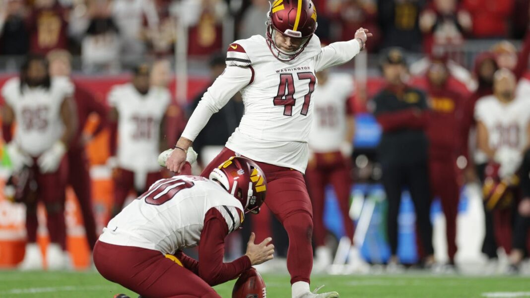 Commanders kicker Zane Gonzalez’s doink sends Washington to divisional round