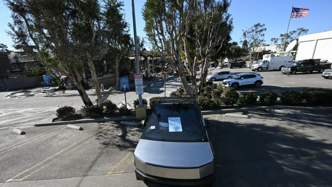 Elon Musk sends Tesla Cybertrucks to Los Angeles as wildfires continue