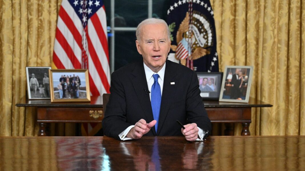 President Biden warns of ‘oligarchy’ as he bids farewell to five decades in politics