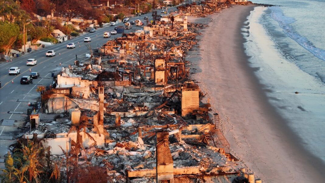 LA fire crews make progress but dangers remain; EPA hazmat teams to start cleaning debris