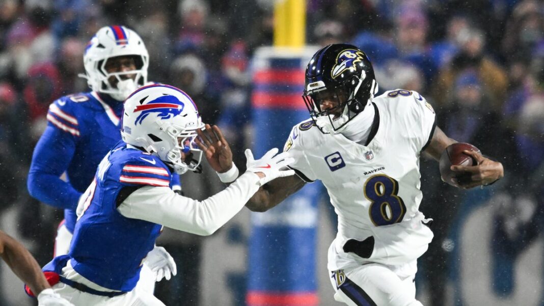 Bills vs. Ravens live updates: Score, highlights from NFL playoff matchup tonight